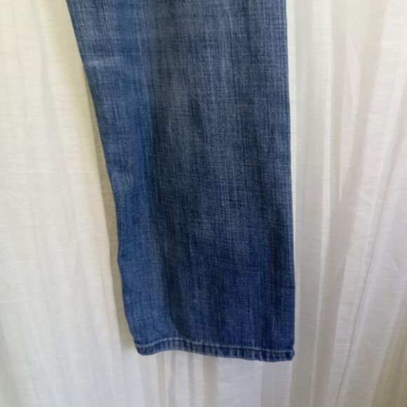 Levi's 505 Jeans 36 x 34 RED TAB High Waist Blue Denim Soft Distressed Holes Zip - Picture 10 of 14